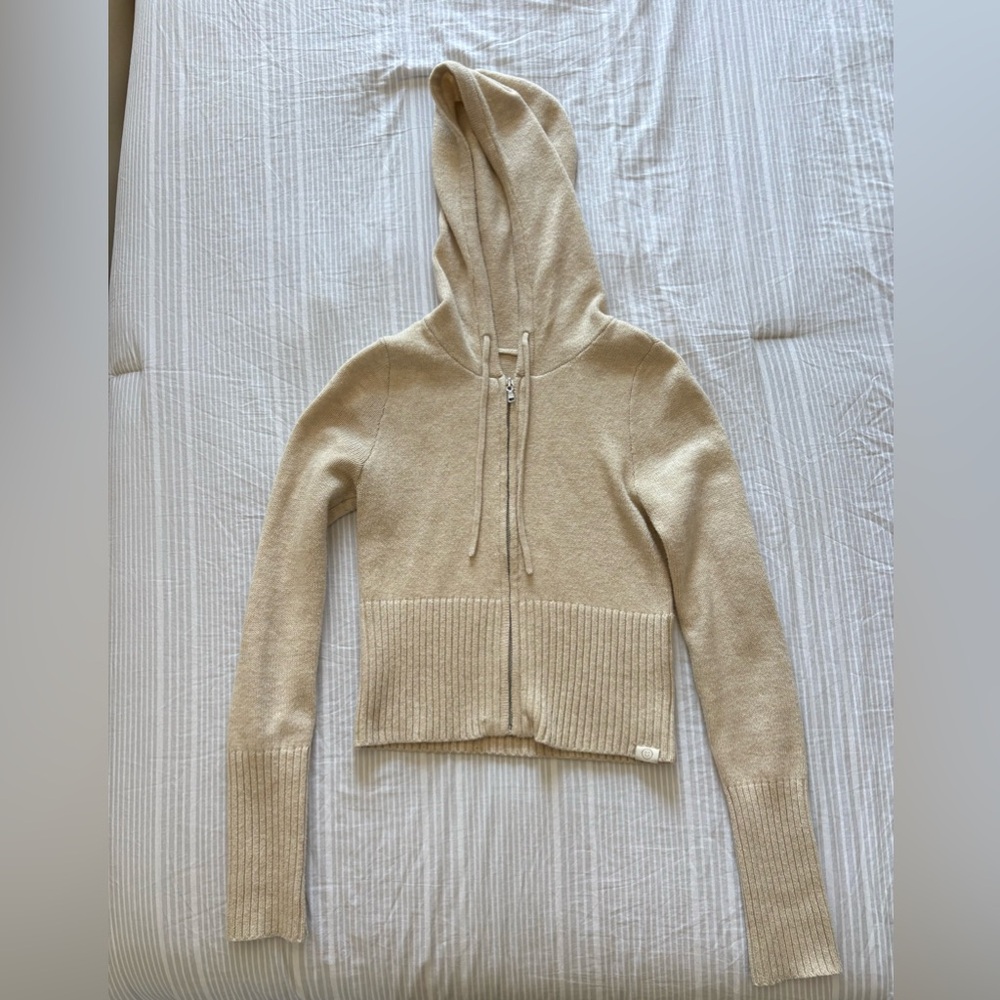Gilly Hicks Holister Beige Hooded Cardigan